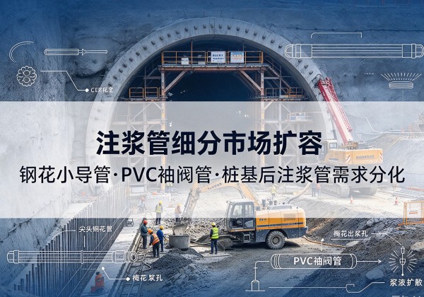 定安注浆管细分市场扩容，隧道钢花小导管、PVC 袖阀管、桩基后注浆管需求分化